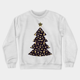 Merry Christmas Leopard Tree Emoji  X-mas Holiday Crewneck Sweatshirt